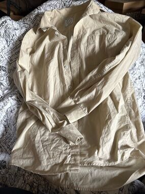 Bespoke Cream Classic Fit Button-Up Shirt